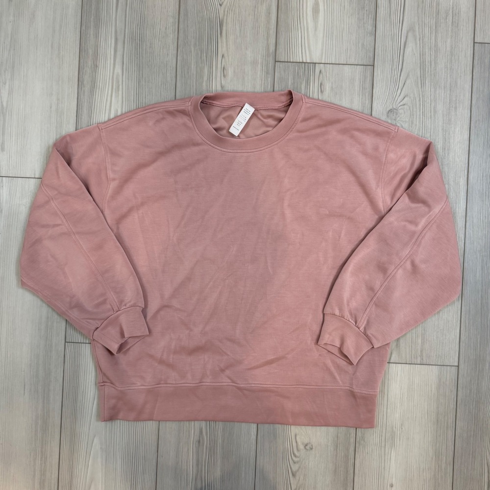 Ododos Womens Modal Blend Crewneck Sweatshirt Pink Long Sleeve Pullover Large